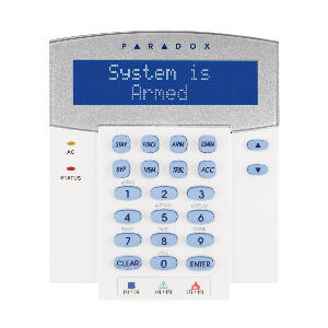 Tastatura LCD Paradox K641R, 8 partitii, cititor card incorporat, orar programabil