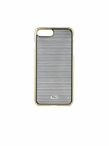 Carcasa pentru Iphone 7 Plus Tellur TLL122011, decupaje exacte, linii orizontale Aurii, plastic rezistent, Auriu