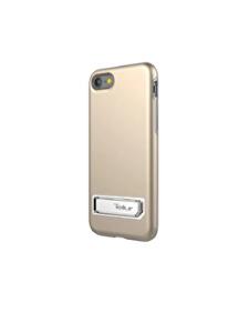 Carcasa pentru Iphone 7 Tellur TLL118604, Premium Kickstand Ultra Shield, rezistenta la socuri si zgarieturi, poliuretan, Auriu