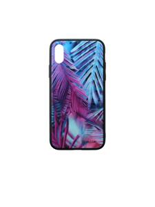 Carcasa pentru Iphone XS MAX Tellur TLL121375, Palm, rezistenta la socuri si zgarieturi, Glass print, Multicolor