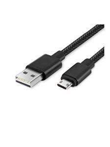 Cablu de date MRG 0198, 200 cm, USB + MicroUSB, panza impletita, Negru