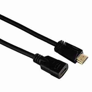 Cablu Ext.HDMI pl-soc Hama, 122121, 3m, negru