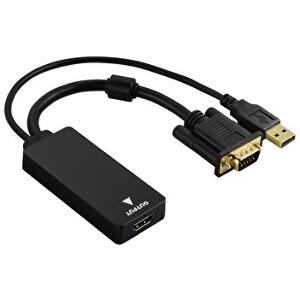 Convertor VGA+USB la HDMI Hama, 54547, 0. 3 m, negru