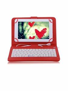 Husa Tableta MRG 0003, 7 inch, tastatura Micro-USB, prindere 4 cleme, Rosu