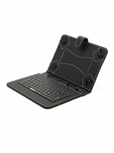 Husa Tableta MRG 0017, 9.7 inch, tastatura Micro-USB, prindere 4 cleme, Negru
