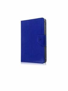 Husa Tableta MRG 0346, 8 inch, prindere 4 cleme, piele ecologica, Albastru