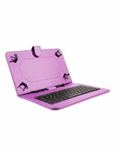 Husa Tableta MRG 0402, 10 inch, tastatura Micro-USB, prindere 4 cleme, Mov
