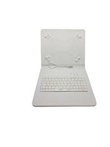 Husa Tableta MRG 0462, 9.7 inch, tastatura Micro-USB, piele ecologica, Alb