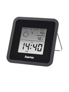 Termometru Hama TH-50, 8 x 8 cm, higrometru, digital, Negru