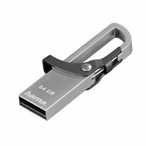USB Flash Drive Hama, 123922, 64 Gb, USB 2.0, argintiu