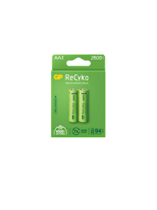 Baterii reincarcabile ReCyko GP GPRHC272E000, 2600 mAh, AA (R6), 2 buc, Verde