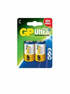 Baterii Ultra Plus Alkaline GP GPPCA14UP011, 1.5 V, C (LR14), 2 buc, Galben