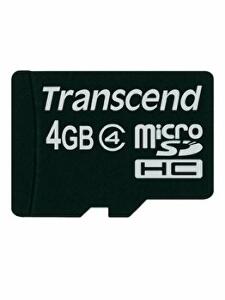Card de memorie Transcend, microSDHC, 4 GB, Clasa 4, Negru