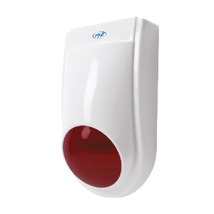 Sirena de exterior wireless PNI SafeHouse HS007LR, cu acumulator si alimentator, pentru sisteme de alarma wireless