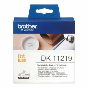 Banda de etichete rotunde Brother DK11219 12mm diametru 1200 et./rola