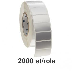 Role etichete de plastic ZINTA argintii 42x21mm 2000 et./rola