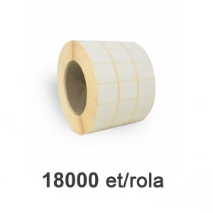 Role etichete semilucioase ZINTA 32x25mm 3 etichete pe rand 18.000 et./rola