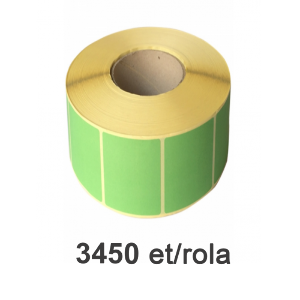 Role etichete semilucioase ZINTA verzi 80x40mm 3450 et./rola