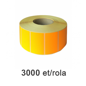 Role etichete termice ZINTA portocalii 30x15mm 3000 et./rola