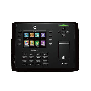 Controler de acces IP biometric ZKTeco ICLOCK700, Wiegand, ecran 3.5 inch, cod PIN, 8.000 amprente, 200.000 evenimente