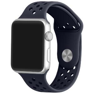Curea pentru Apple Watch 38 mm Silicon iUni Dark Blue