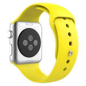 Curea pentru Apple Watch 38 mm Silicon iUni Yellow