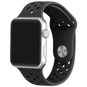 Curea pentru Apple Watch 38 mm Silicon Sport iUni Black