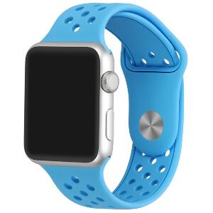 Curea pentru Apple Watch 38 mm Silicon Sport iUni Blue