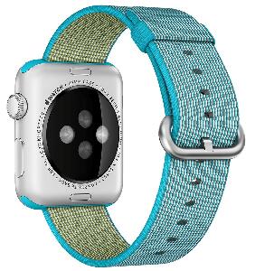 Curea pentru Apple Watch 42 mm iUni Woven Strap, Nylon, Electric Blue