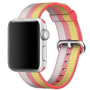 Curea pentru Apple Watch 42 mm iUni Woven Strap, Nylon, Rainbow