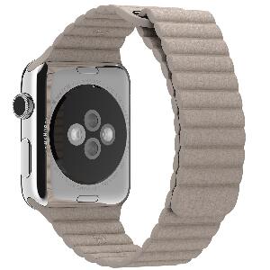 Curea piele pentru Apple Watch 38 mm iUni Kaki Leather Loop