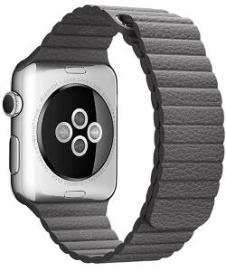 Curea piele pentru Apple Watch 42 mm iUni Dark Gray Leather Loop