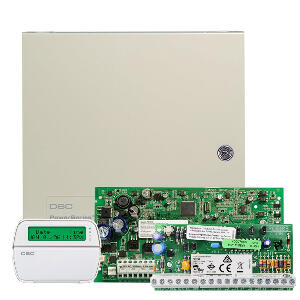 Kit alarma antiefractie DSC PC 1616-E LCD, 2 partitii, 6-16 zone, 48 utilizatori