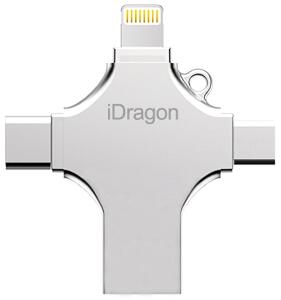 Stick USB-C 32GB iUni iDragon 4 in 1 Lightning, MicroUSB, Type-C, USB 3.0 Smartphone iOS si Android