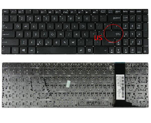 Tastatura Asus N56V layout US fara rama enter mic