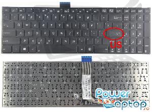 Tastatura Asus X502CA layout US fara rama enter mic