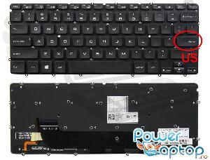 Tastatura Dell XPS 13R layout US fara rama enter mic iluminata backlit