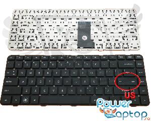 Tastatura HP Pavilion DM4 1320 neagra layout US fara rama enter mic