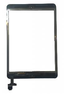 Touchscreen Digitizer Apple iPad Mini A1432 A1455 A1454 cu buton home si cip IC Alb Geam Sticla Tableta