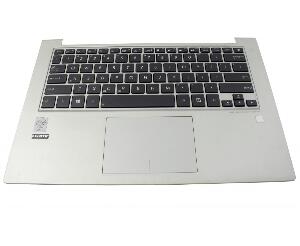 Tastatura Asus 90R NP01K1080Y neagra cu Palmrest argintiu si Touchpad