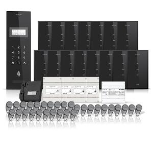 Set interfon pentru bloc Electra smart INT-ELEC-21, 15 familii, RFID, 30 tag-uri