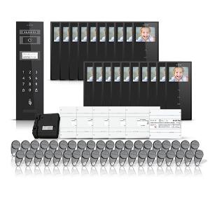 Set videointerfon pentru bloc Electra Smart VID-ELEC-28, 20 familii, aparent, 3.5 inch
