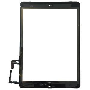 Touchscreen Digitizer Apple iPad 5 A1823 cu buton home si adeziv Alb Geam Sticla Tableta