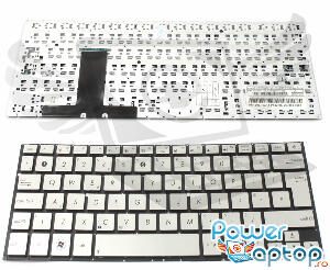 Tastatura argintie Asus 9Z N8JBU 601 layout UK fara rama enter mare