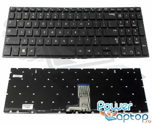 Tastatura neagra Samsung NP880Z5E iluminata layout US fara rama enter mic