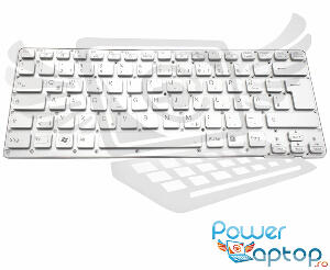 Tastatura argintie Sony 1 489 538 61 iluminata layout UK fara rama enter mare