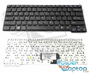 Tastatura neagra Sony Vaio VPCW12AKJ series layout US fara rama enter mic