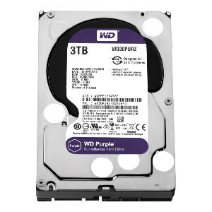 Hard Disk Western Digital Intellipower WD Purple WD30PURZ, 3TB, 64MB, 5400RPM