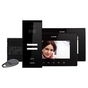 Kit videointerfon Electra Touch Line Extra VKE.P2SR.T7S9.ELB04, 2 familii, aparent, 7 inch