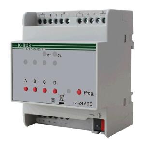 Actuator LED cu dimmer ADLD-04/03.1, 4 canale, transmitere status, 12-24 Vcc